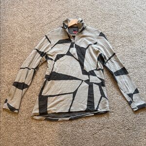 Icebreaker Merino 250 geometric Patterned Long Sleeve Top grey size XL